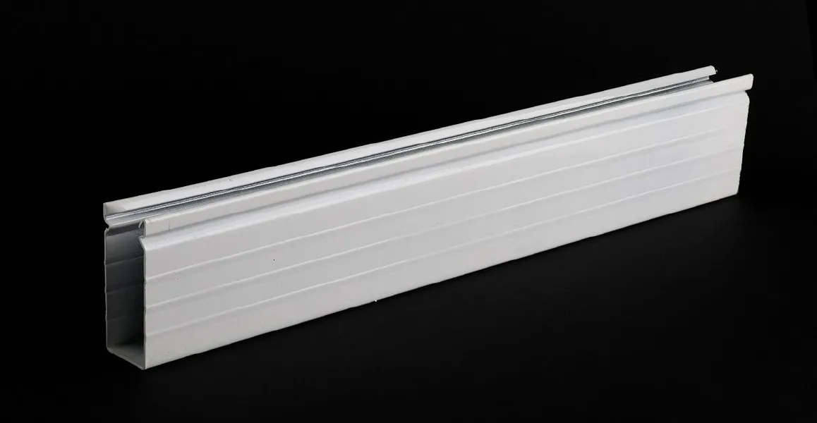 Guide rail with decorative grooves