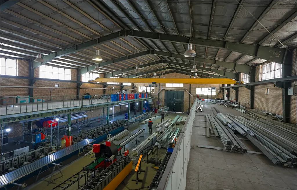 Process line in operation